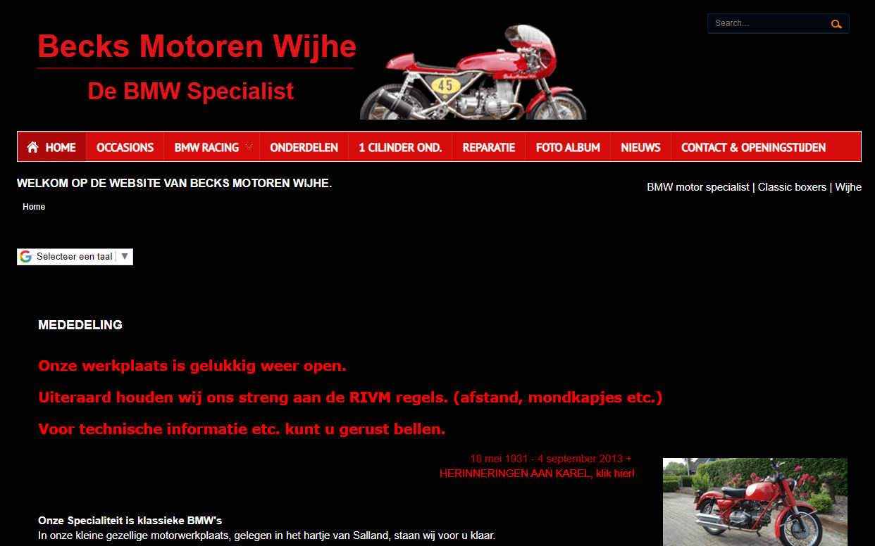 Becks Motoren Homepage