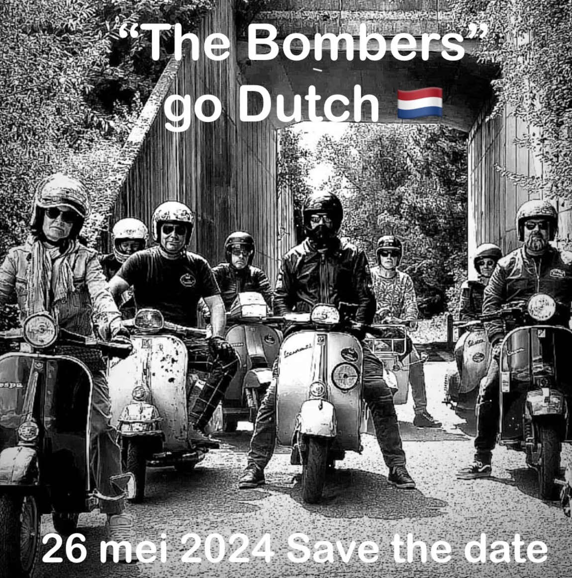 The Bombers go Dutch Classic Vespa Ride