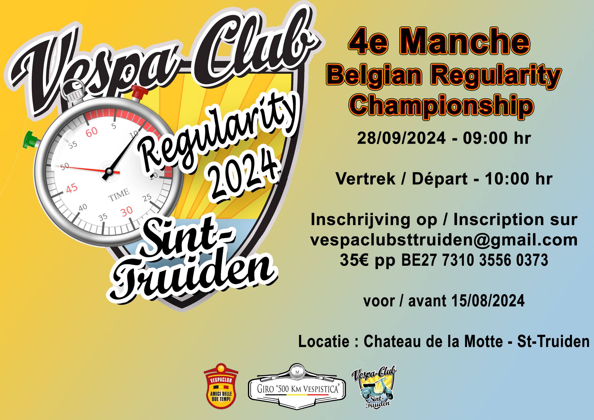 4de manche Regularity  Vespa club Sint-Truiden