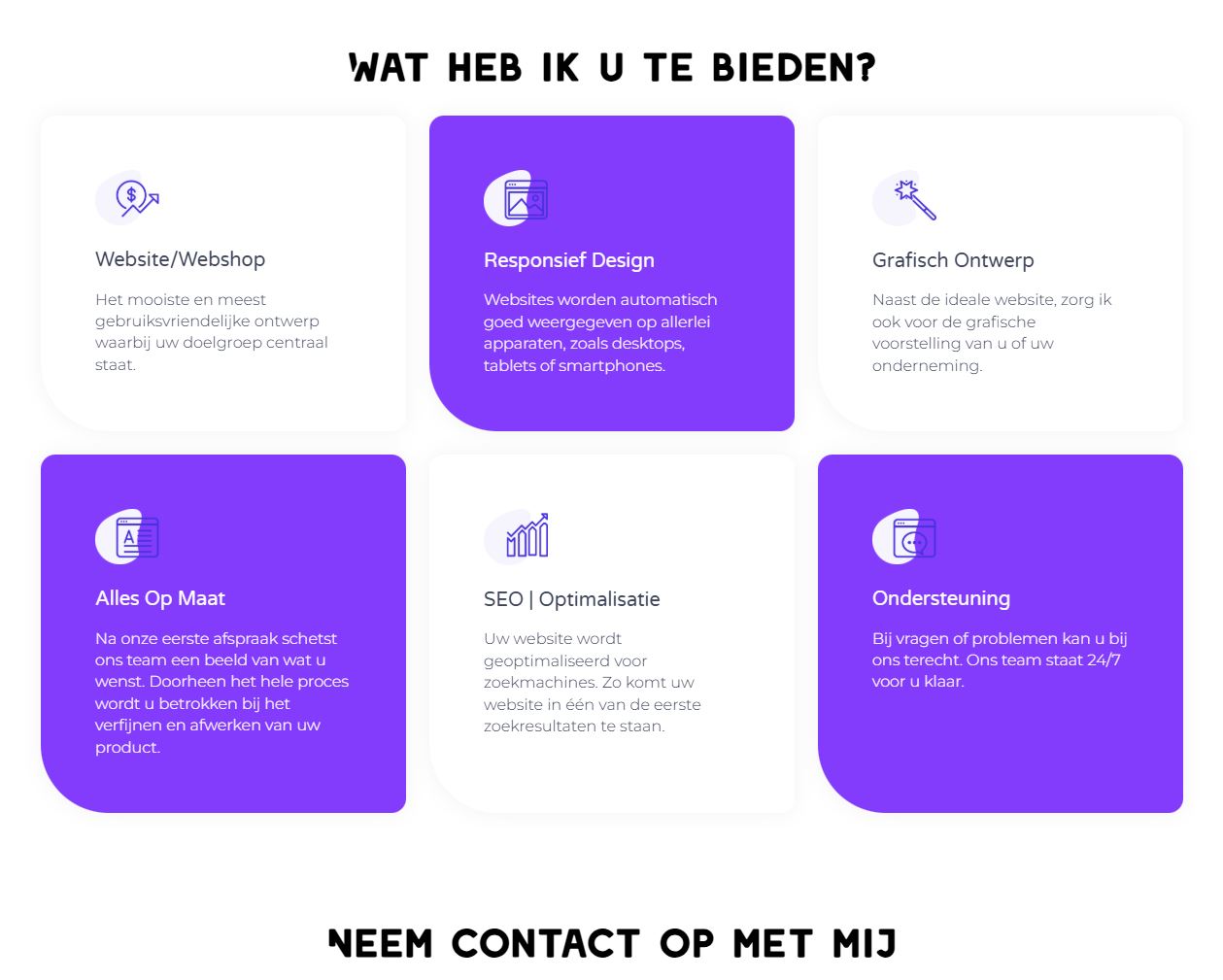 Vibus hun aanbod op gebied van webdesign en SEA